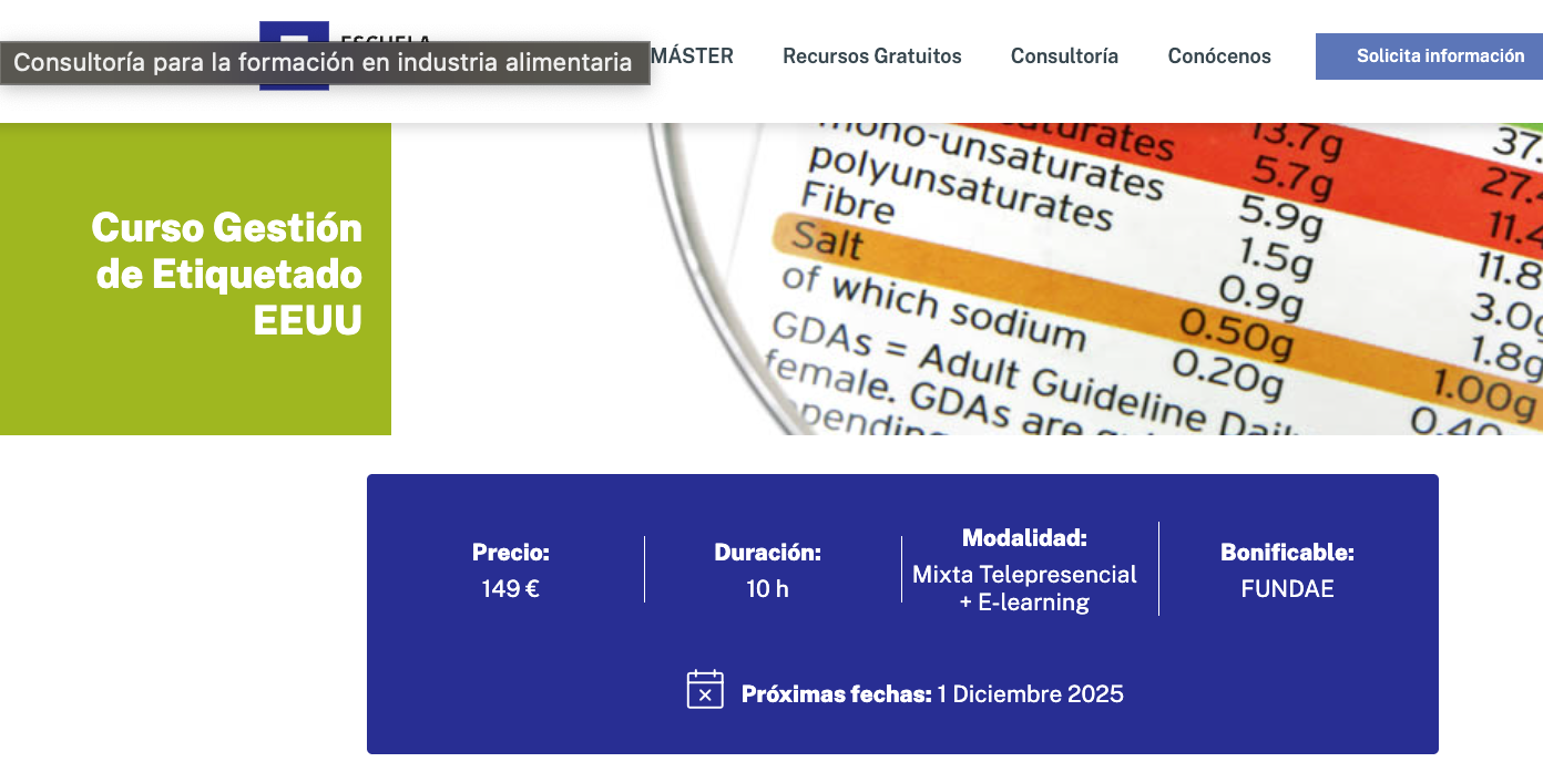 Gesti&oacute;n de Etiquetado EEUU